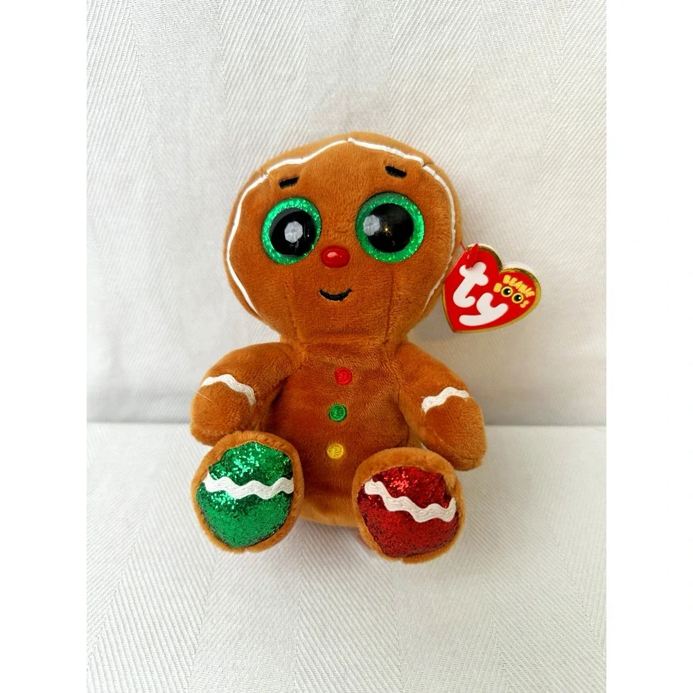 Ty Beanie Boos - CRUMBLE the Christmas Holiday Gingerbread Man 6”